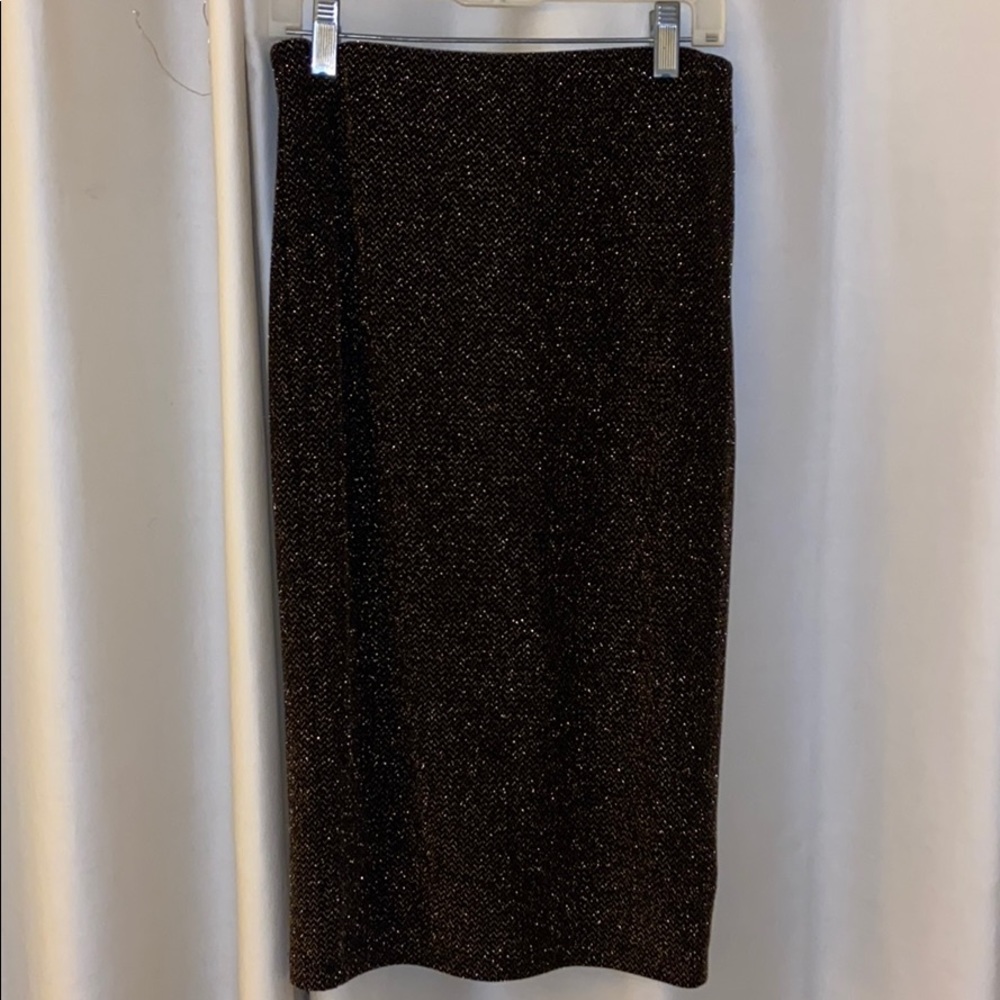 Pewter Sparkle Pencil Skirt